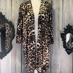 NWOT Boutique Leopard Print Open Front Cardigan